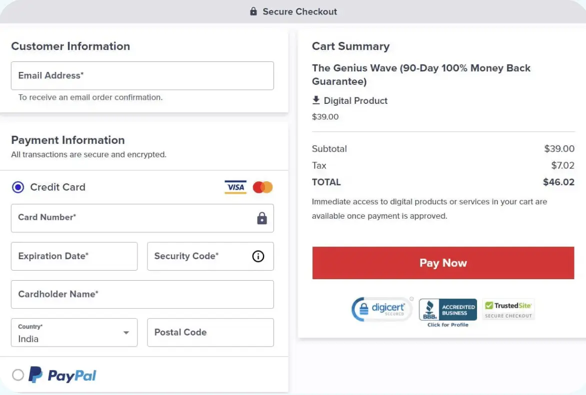 Security checkout